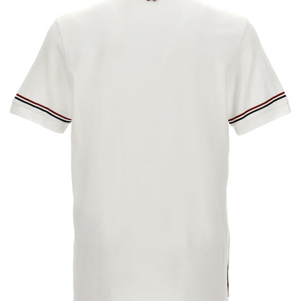 Thom Browne White Cotton Polo Shirt
