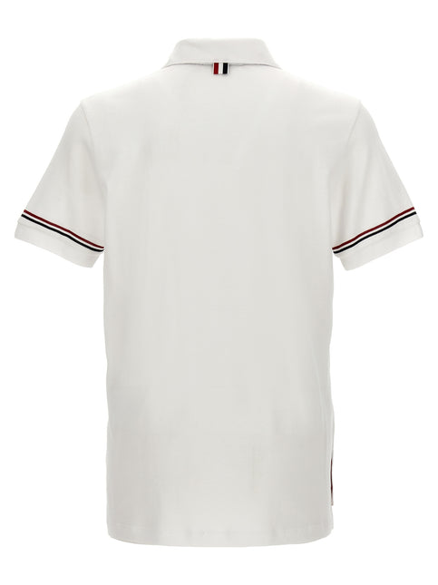 Thom Browne White Cotton Polo Shirt