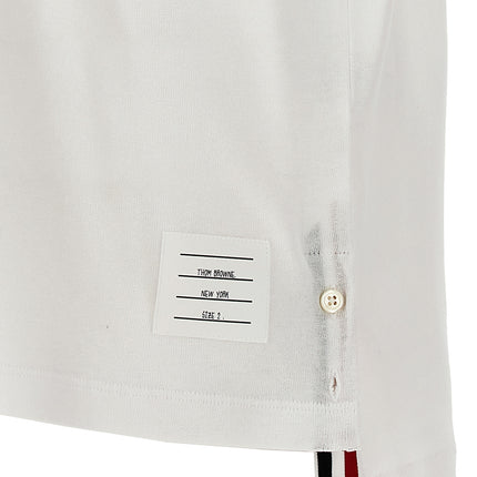 Thom Browne White Cotton Polo Shirt
