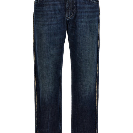 Dolce & Gabbana Blue Cotton Skinny Jeans