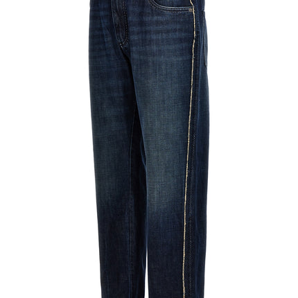 Dolce & Gabbana Blue Cotton Skinny Jeans