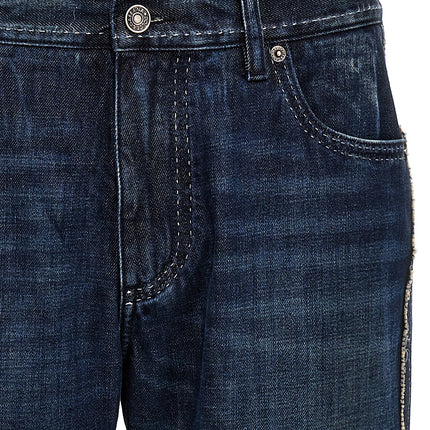 Dolce & Gabbana Blue Cotton Skinny Jeans