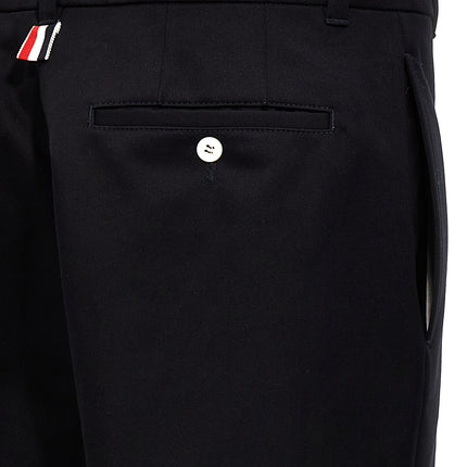 Thom Browne Blue Cotton Casual Pants