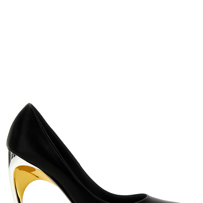 Alexander McQueen Black Lambskin High Heel Pumps