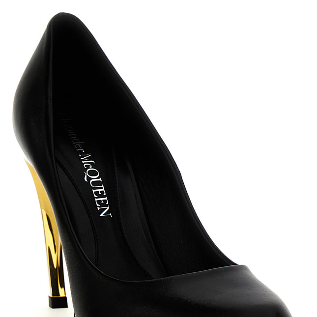 Alexander McQueen Black Lambskin High Heel Pumps