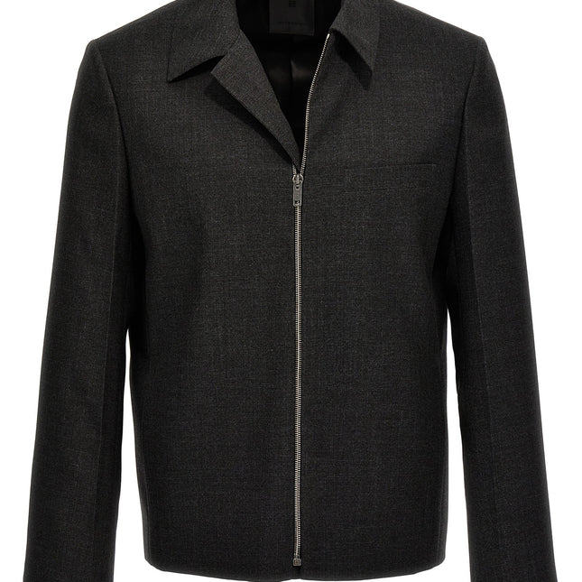 Givenchy Gray Virgin Wool Jacket