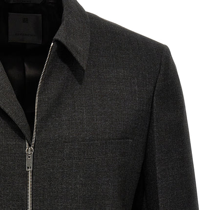 Givenchy Gray Virgin Wool Jacket