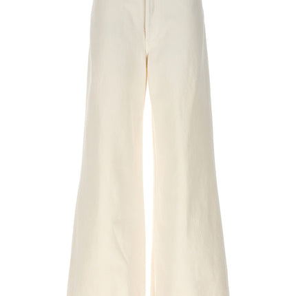 Agolde White Cotton High-Waisted Jean