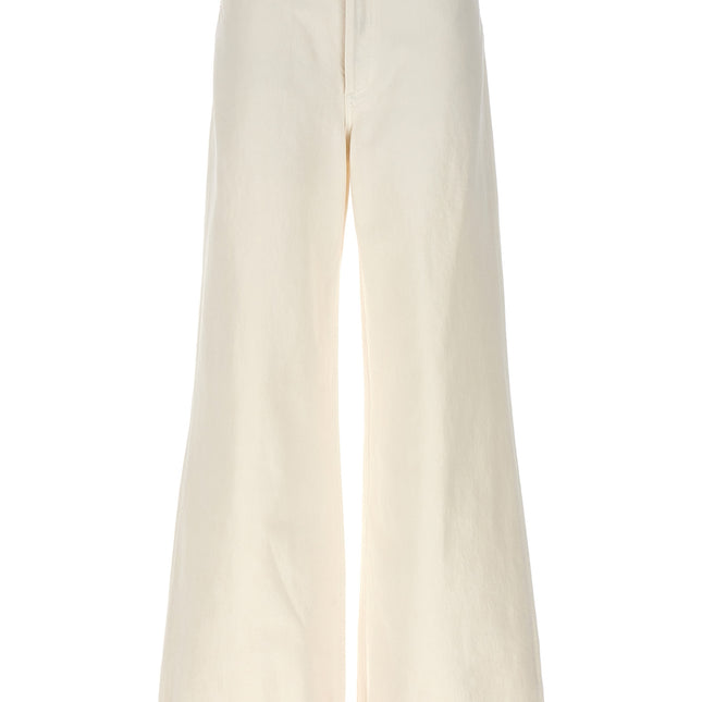 Agolde White Cotton High-Waisted Jean
