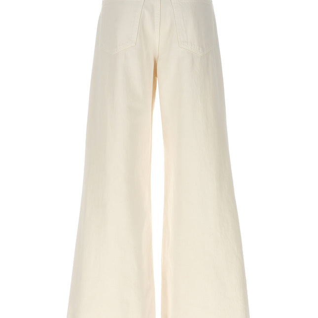 Agolde White Cotton High-Waisted Jean