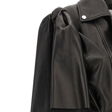 Alexander McQueen Black Lamb Leather Sleeveless Jacket