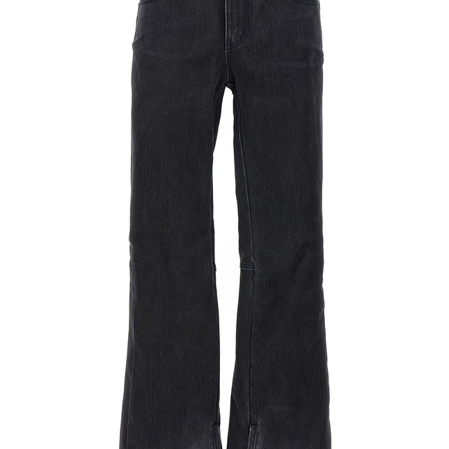 Balenciaga Black Cotton Flared Jeans