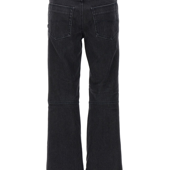 Balenciaga Black Cotton Flared Jeans
