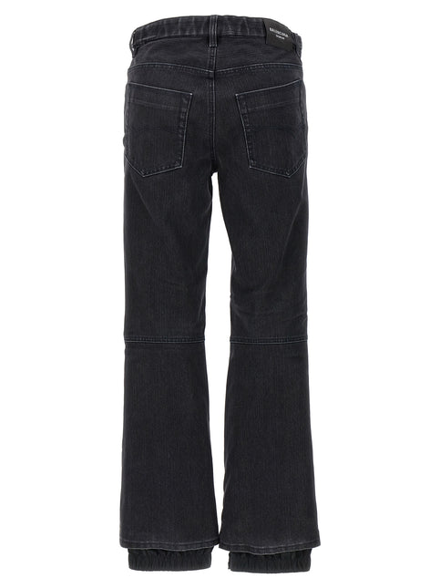 Balenciaga Black Cotton Flared Jeans