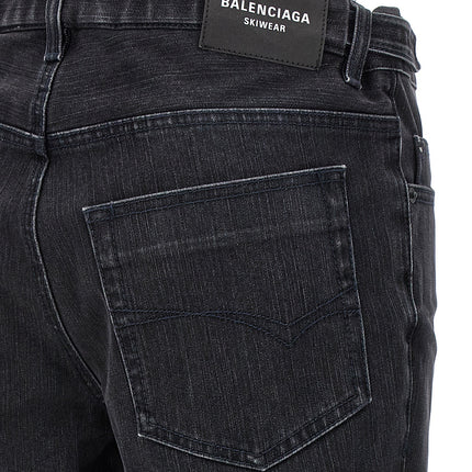 Balenciaga Black Cotton Flared Jeans