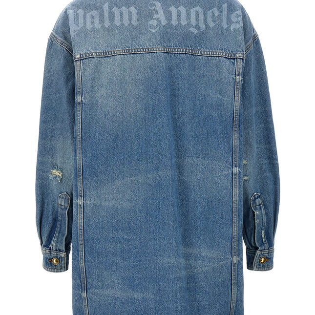 Palm Angels Blue Cotton Denim Jacket