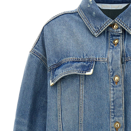 Palm Angels Blue Cotton Denim Jacket