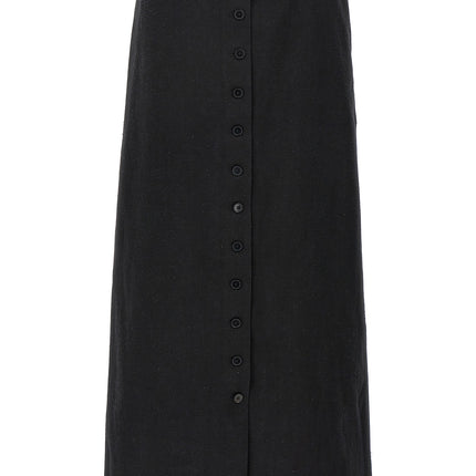 Loulou De Saison Black Cotton Mini Skirt