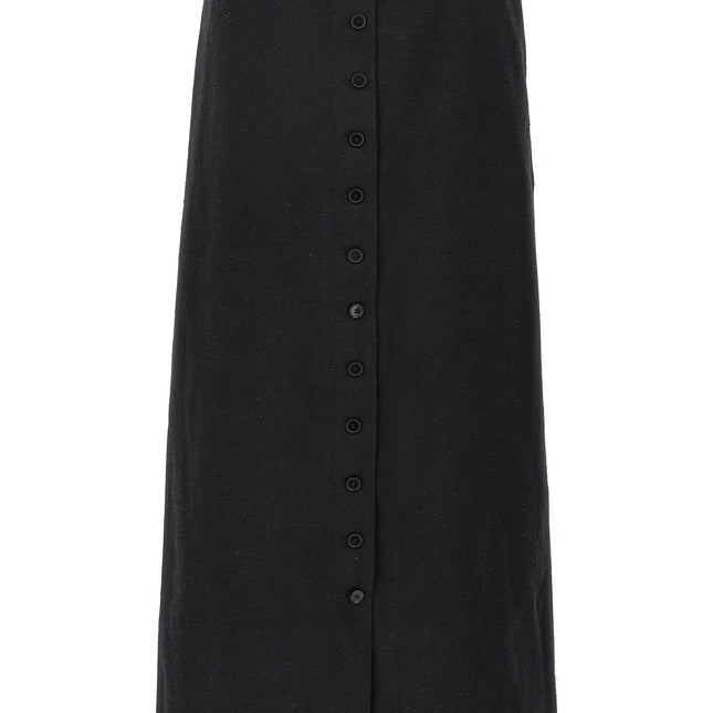 Loulou De Saison Black Cotton Mini Skirt