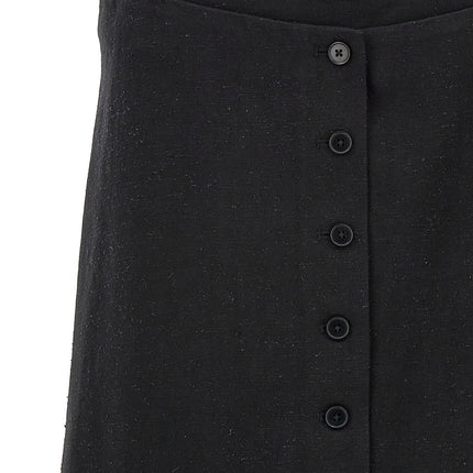 Loulou De Saison Black Cotton Mini Skirt