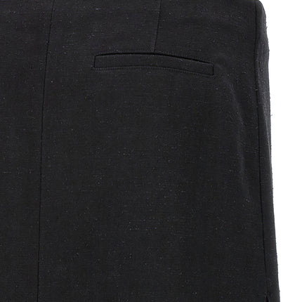 Loulou De Saison Black Cotton Mini Skirt