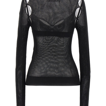 Off-White Black Viscose Tank Tops