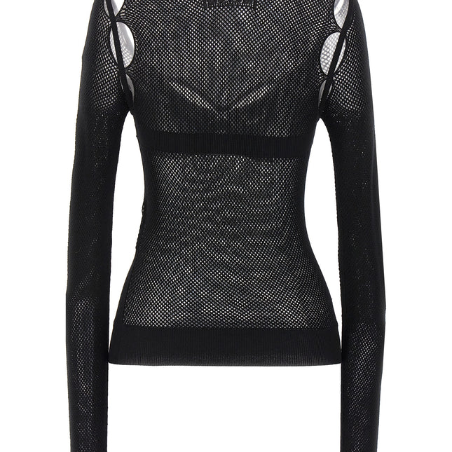 Off-White Black Viscose Tank Tops