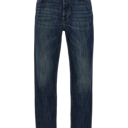 Department 5 Blue Cotton Straight-Leg Jeans