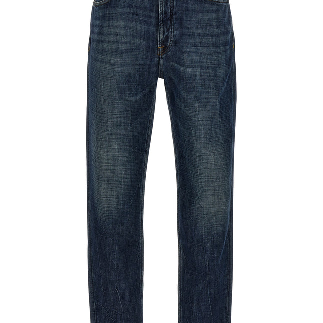 Department 5 Blue Cotton Straight-Leg Jeans