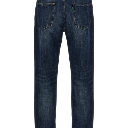 Department 5 Blue Cotton Straight-Leg Jeans