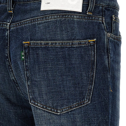 Department 5 Blue Cotton Straight-Leg Jeans
