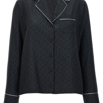 Off-White Black Silk Blouse