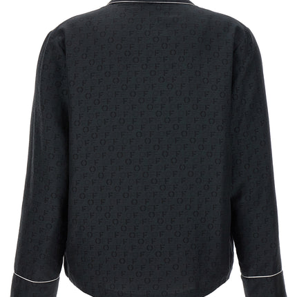 Off-White Black Silk Blouse