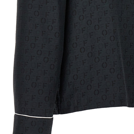 Off-White Black Silk Blouse
