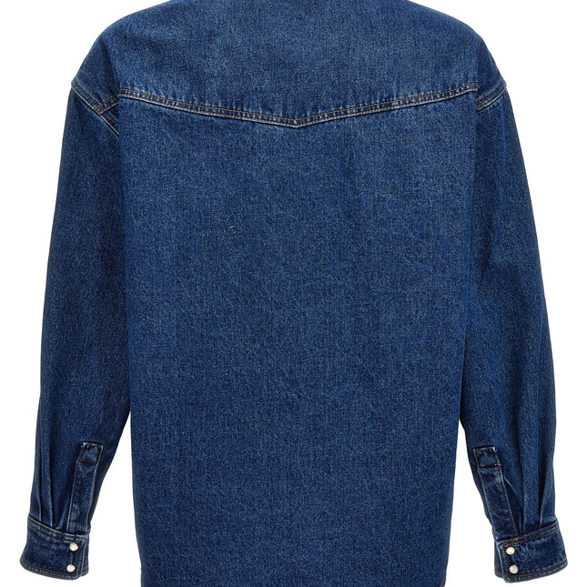 Palm Angels Blue Polyester Denim Jacket