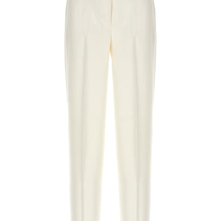 Kiton White Viscose Pants