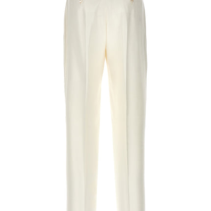 Kiton White Viscose Pants