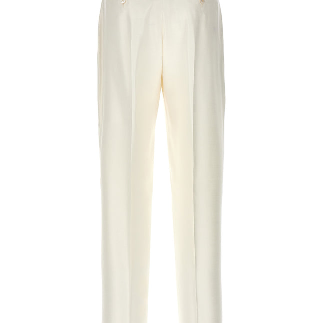 Kiton White Viscose Pants