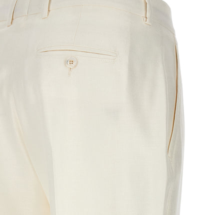 Kiton White Viscose Pants