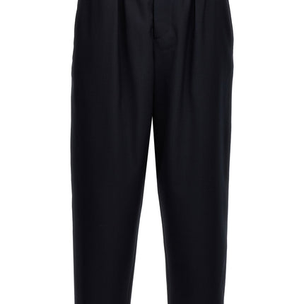 Marni Blue Virgin Wool Cropped Pants