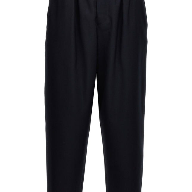 Marni Blue Virgin Wool Cropped Pants