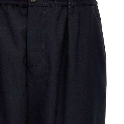 Marni Blue Virgin Wool Cropped Pants