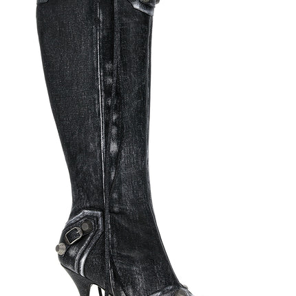 Balenciaga Black Lamb Leather Over The Knee