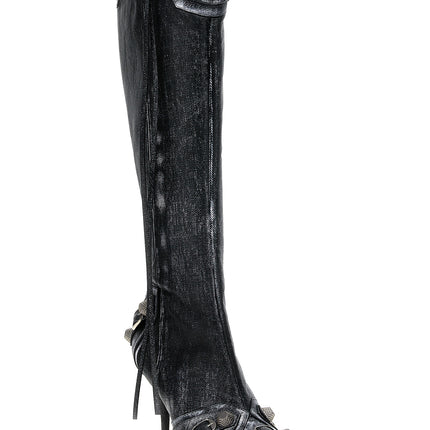 Balenciaga Black Lamb Leather Over The Knee