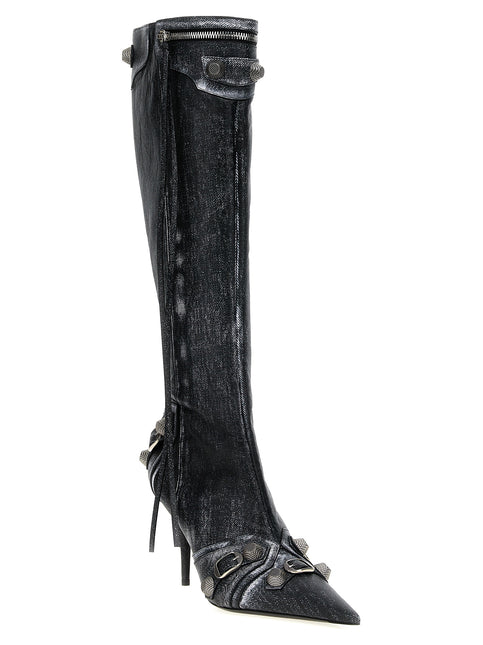 Balenciaga Black Lamb Leather Over The Knee