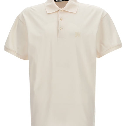 Palm Angels White Polyester Polo Shirt