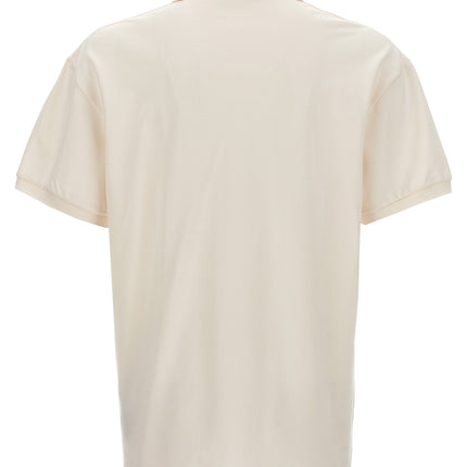 Palm Angels White Polyester Polo Shirt