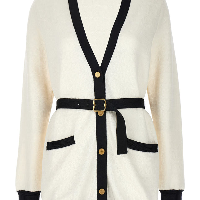 Bally Bicolor Viscose Cardigan