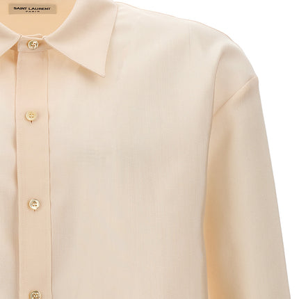 Saint Laurent Beige Acetate Blouse