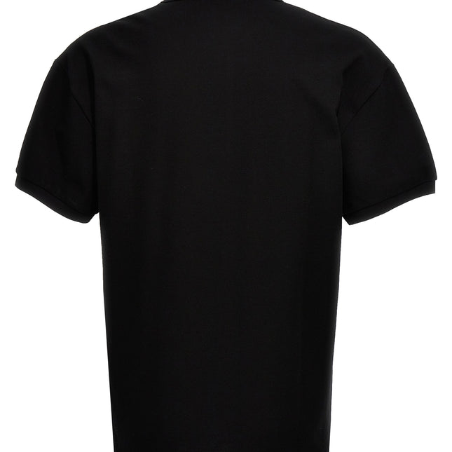 Palm Angels Black Polyester Polo Shirt